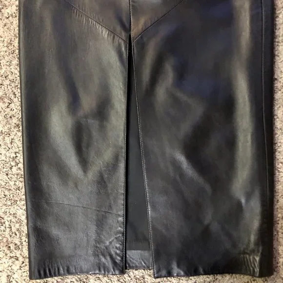 Siena Leather Skirt Womens 6 Used Black - Picture 11 of 16